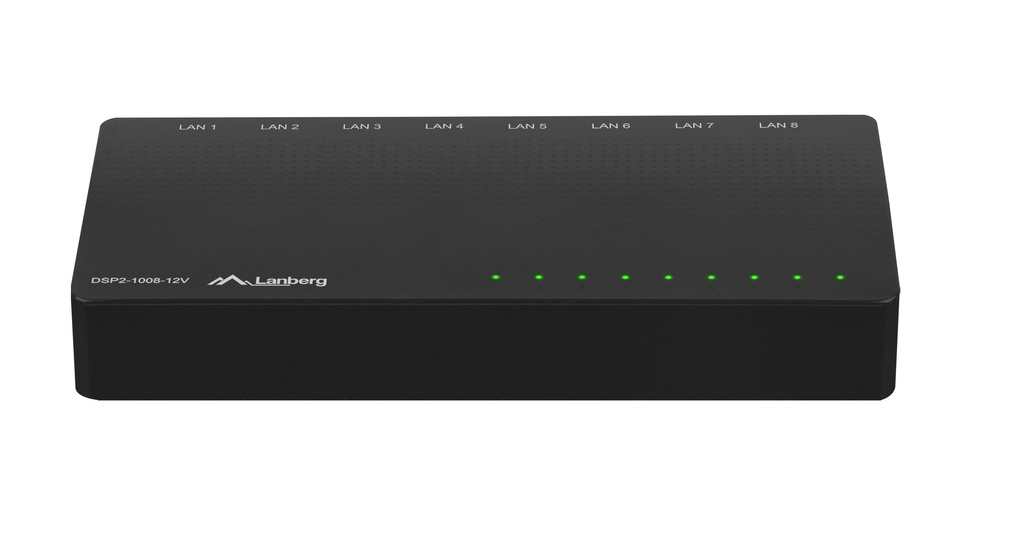 Lanberg Switch Gigabit Ethernet 8-Port 12V DSP2-1008-12V