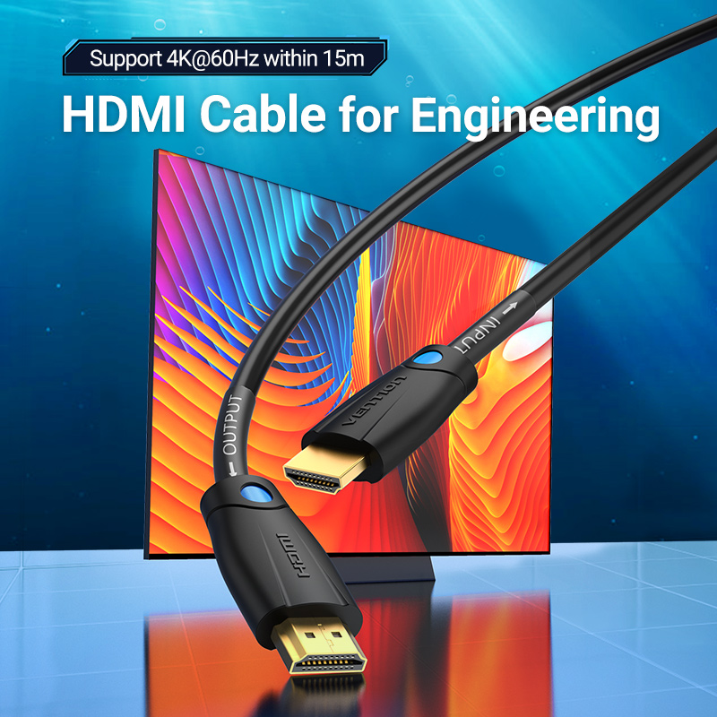 Vention HDMI Cable 2.0 4K60Hz Pro Industrial 20.0m Black AAMBQ