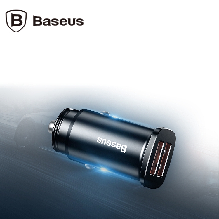 Baseus CCALL-DS01 Sq Metal Dual QC3.0 30W Car Charger