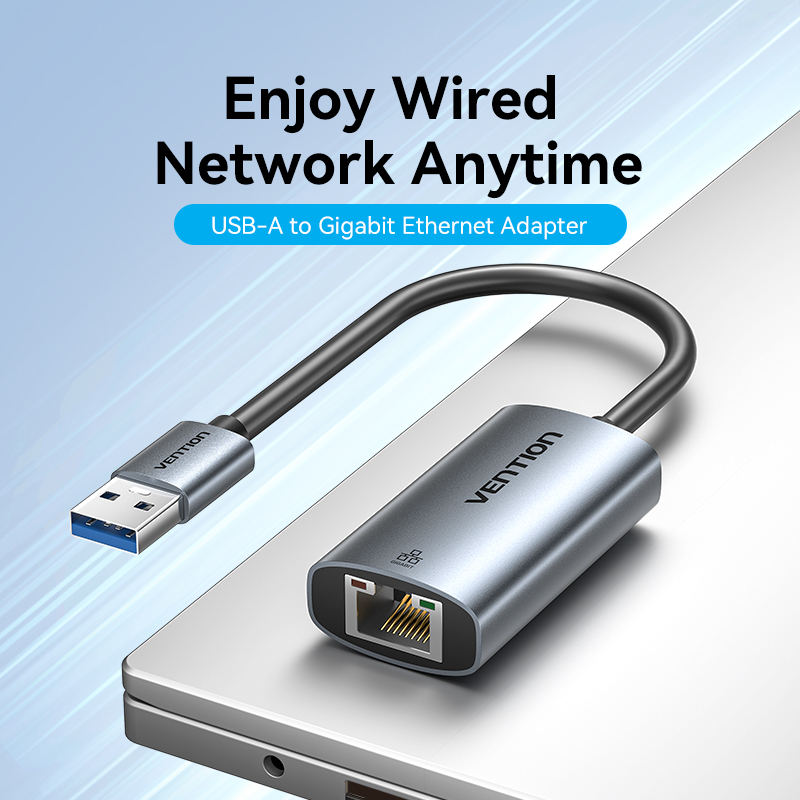Vention Converter USB-A to Gigabit LAN Aluminium Grey CEZHB