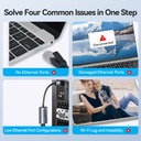 Vention Converter USB-A to Gigabit LAN Aluminium Grey CEZHB