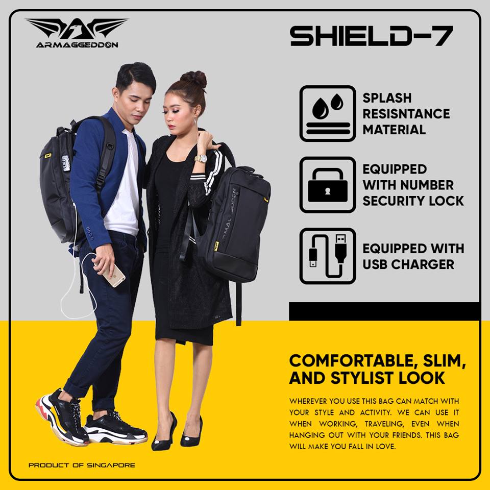 Armaggeddon SHIELD 7 Anti-Theft Gaming Bag Black
