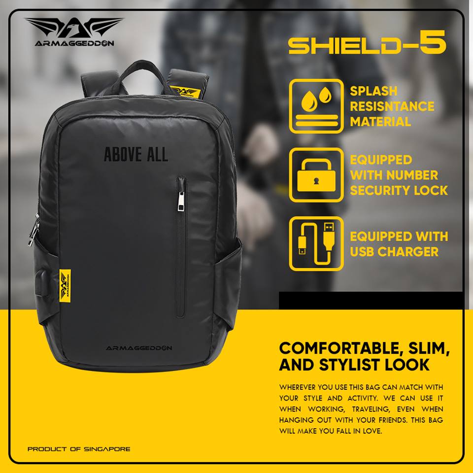Armaggeddon SHIELD 5 Anti-Theft Gaming Bag Black