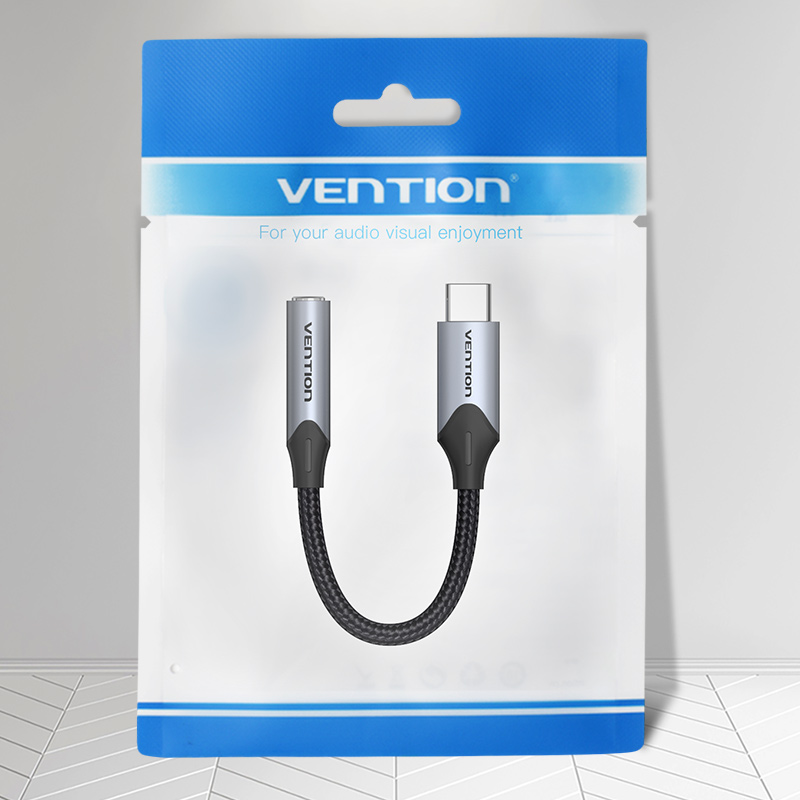 Vention AUDIO CONVERTER USB-C to 3.5mm Female Adaptor Braided 0.1m BGJHA