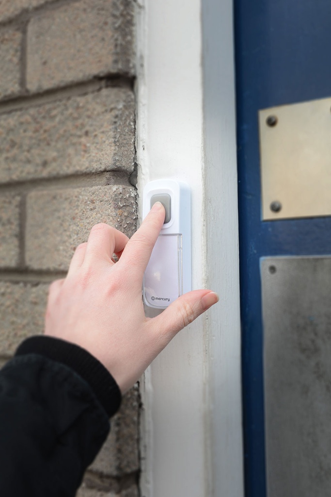 Mercury Wireless W/Proof Doorbell with Portable Chime 350.295UK