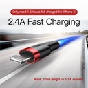 Baseus Cafule Braided Lightning Cable 2.4A 0.5m Grey