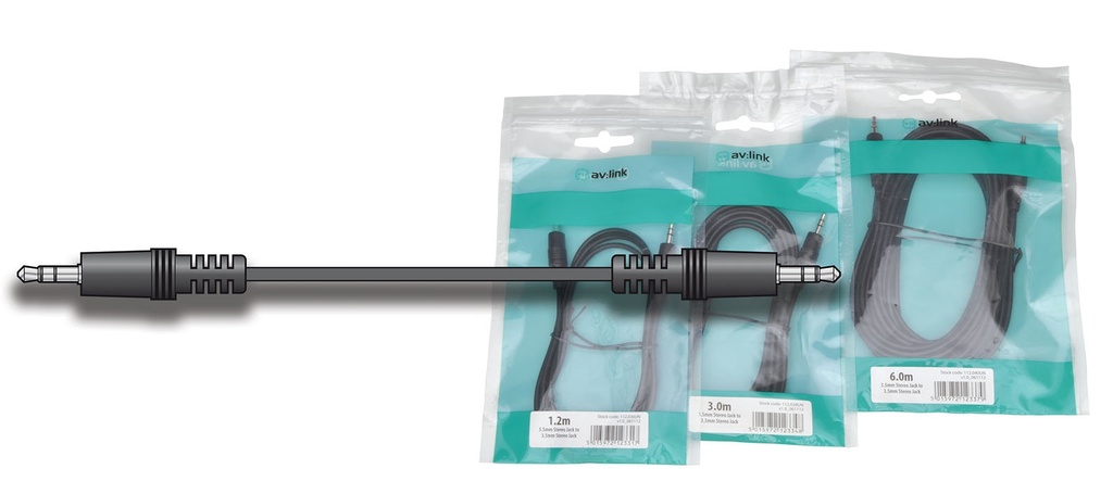 AV:link 3.5mm Stereo to 3.5mm Stereo 1.2m 112.036UK