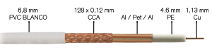 FTE K290W GOLD RG6 Coaxial Cable 100m