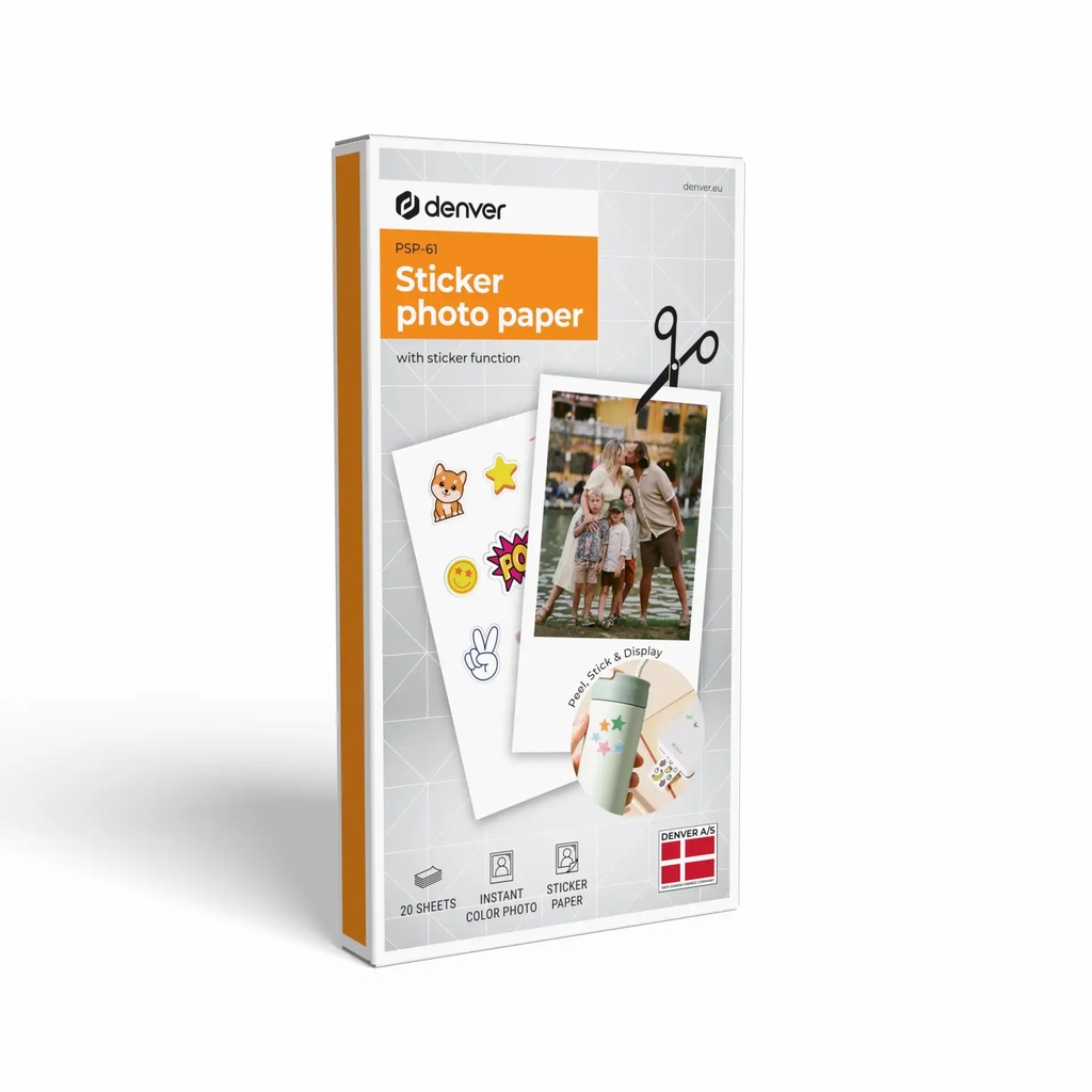 Denver PSP-61 Self Adhesive Printing Paper for MCP-6010 (Pack of 20 Sheets)