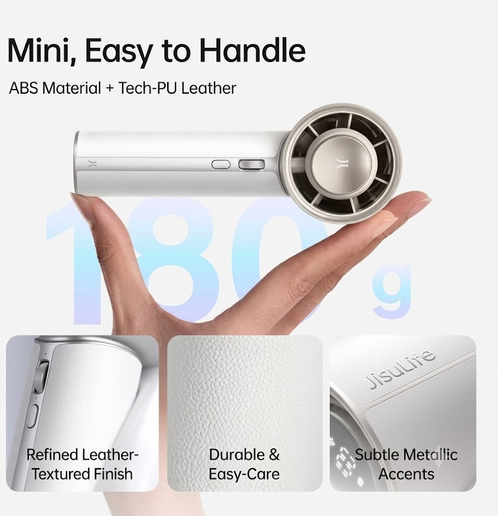 Jisulife Portable Personal Fan with Magnetic Aroma Pod PRO 1 MINI White