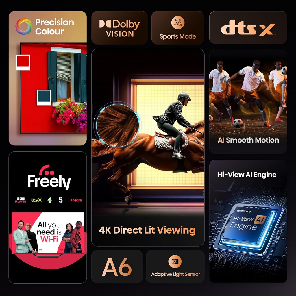 Hisense 75A6Q 75'' 4K UHD Smart TV Dolby Vision