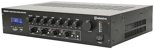 Adastra RM244V 240W 4 Zone Paging Amplifier with Individual Volume Controls FM/USB/BT 953.144