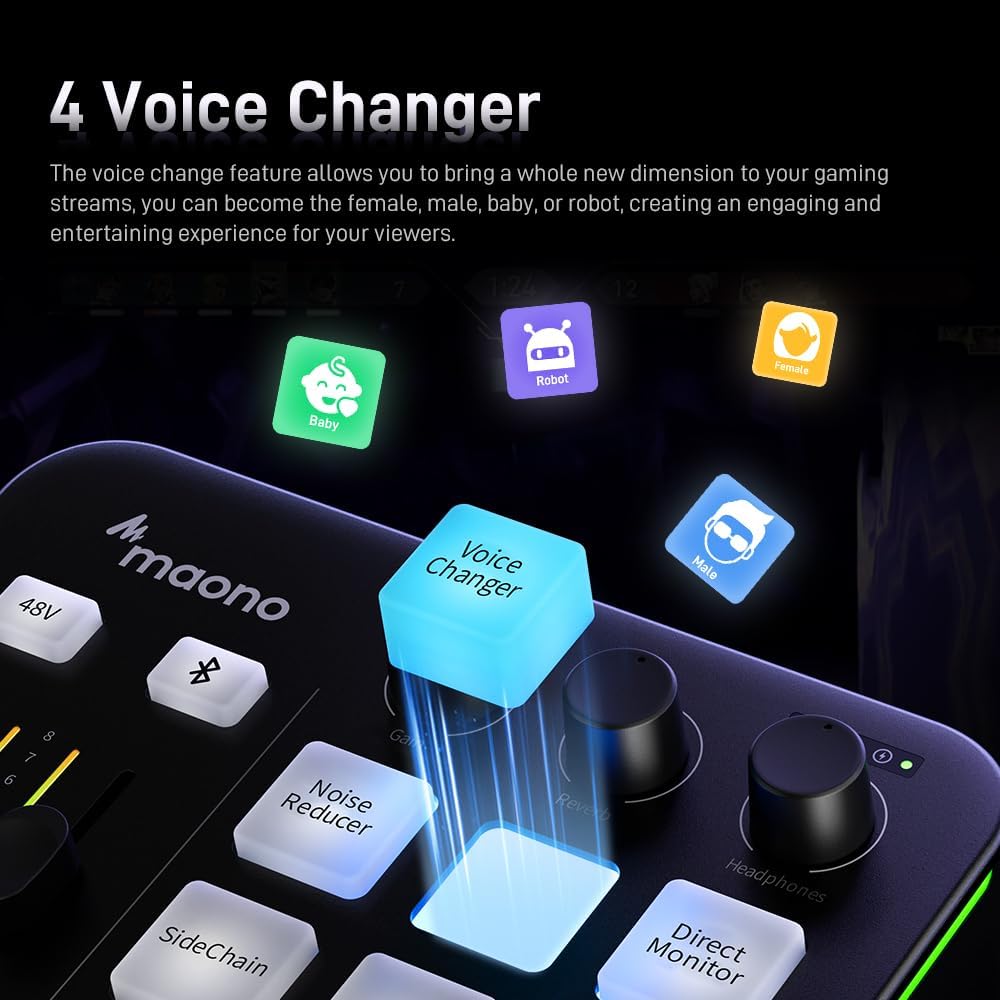 Maono Streaming Audio Mixer Console for Gaming & Podcasting G1 NEO