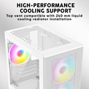 Armaggeddon Gaming Case M-ATX DEEPFREEZE DUPLEX 2 White 3x ARGB Fans