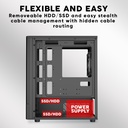 Armaggeddon Gaming Case M-ATX DEEPFREEZE DUPLEX 2 CHROMA White (3x Chroma Fans)