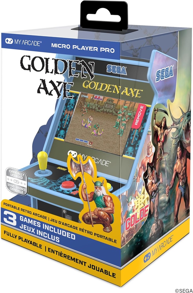 My Arcade Retro 6.8" (2.75") Micro Player Pro GOLDEN AXE PORTABLE (3 Games)