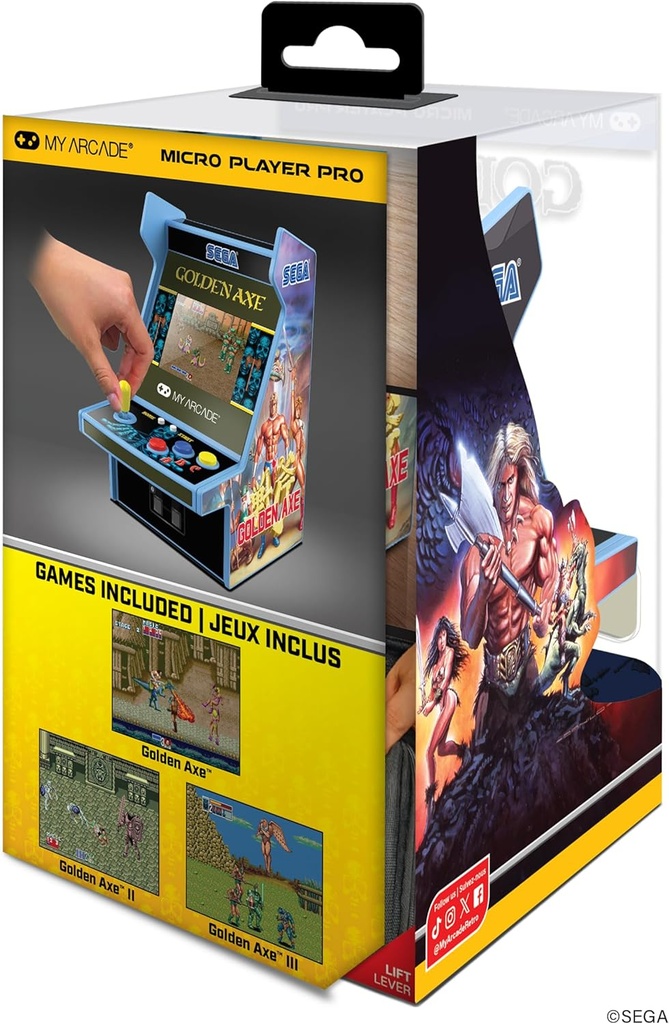 My Arcade Retro 6.8" (2.75") Micro Player Pro GOLDEN AXE PORTABLE (3 Games)