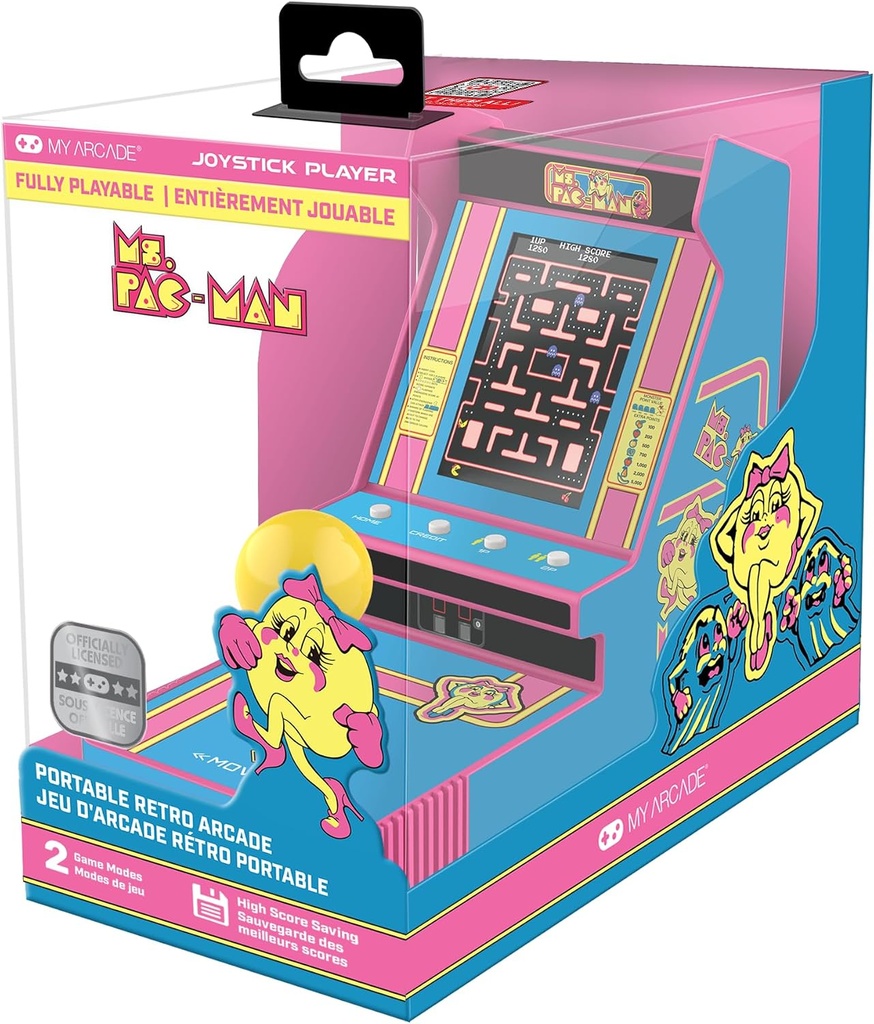 My Arcade Retro 6.8" (3.5") Joystick Player Ms PAC-MAN