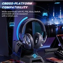 Transformers Wireless Gaming Headset 7.1 Surround Sound , 100H Playtime, Bluetooth 5.4, Foldable, TF-G03 Grey