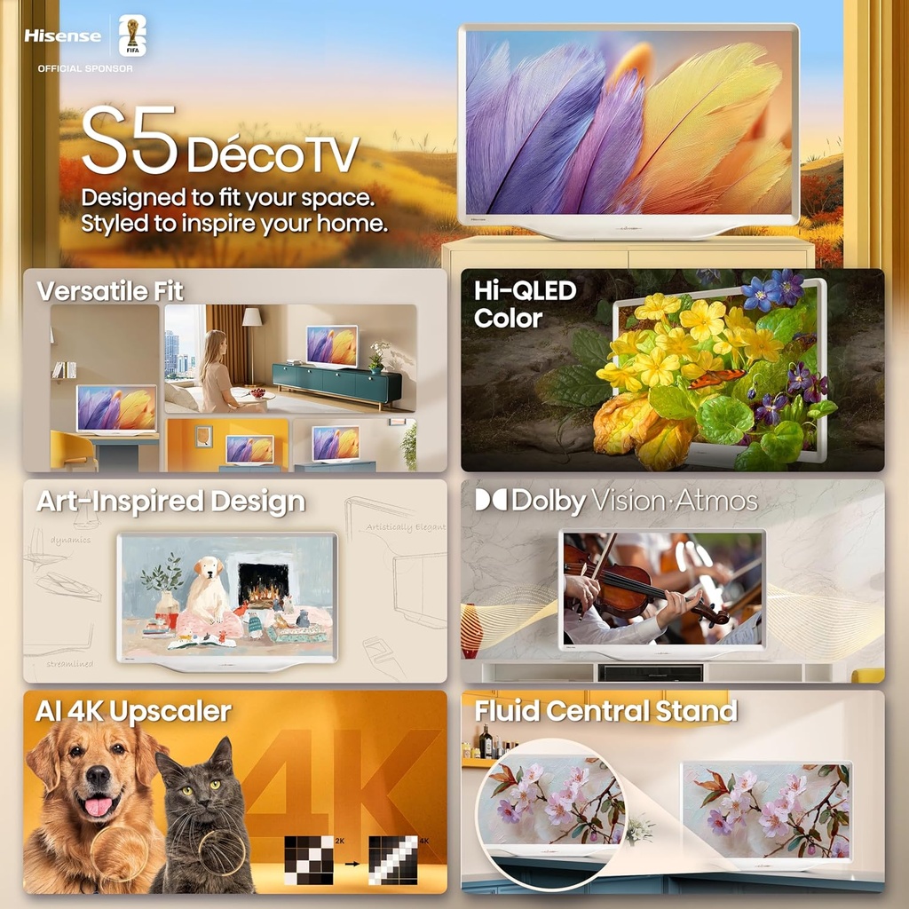Hisense 43S5Q 43'' 4K Smart Hi-QLED DECO TV