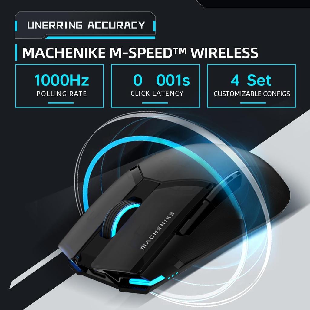 Machenike M7 Pro Wireless Gaming Mouse Black
