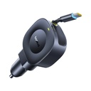 Baseus Car Charger 45W VR2 with Retractable Cable Black
