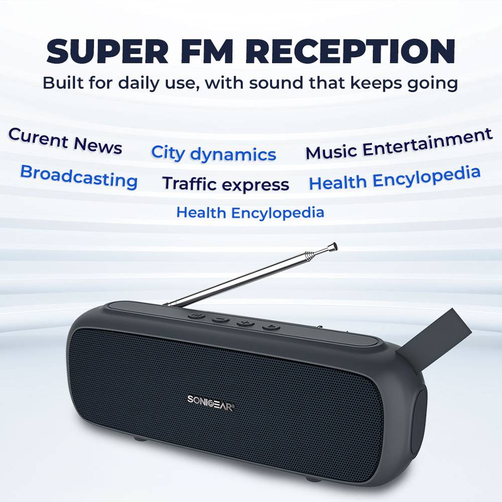 SonicGear Portable Speaker BT/FM/USB/SD P8000 Super Graphite