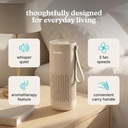 Homedics Air Purifier 3-in-1 Rechargeable WHISPER PURE MINI Beige