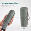 Homedics Air Purifier 3-in-1 Rechargeable WHISPER PURE MINI Green