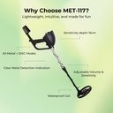 Denver HOME Metal Detector with Visual and Audio Indication for Hobby use MET-117
