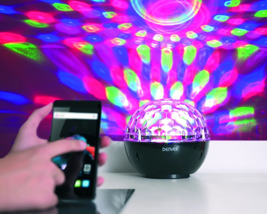 Denver AUDIO Portable Disco Light Ball with Speaker BTL-65MK2