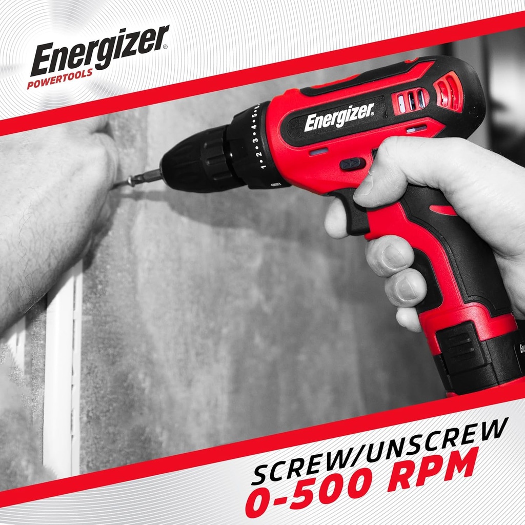 Energizer Power Tool Cordless Drill With Battery 12V