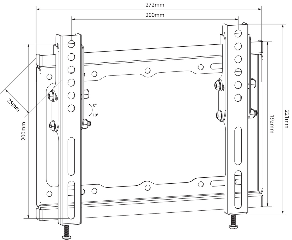 AV:link ST201 Tilt Wall Mount 200x200 129.550UK