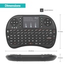 Rii Mini Keyboard Wireless 2.4GHz with Touchpad i8+