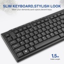 Rii Keyboard Wired Ultra-Slim Silent Full Sized RK907