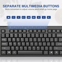 Rii Keyboard Wired Ultra-Slim Silent Full Sized RK907