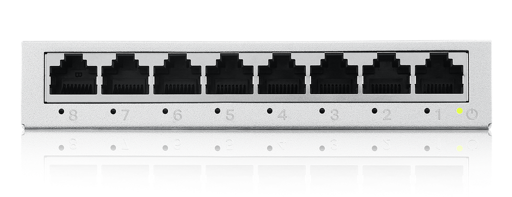 Zyxel Switch Gigabit Ethernet 8-Port Metal with QoS UK Plug GS-108BV5