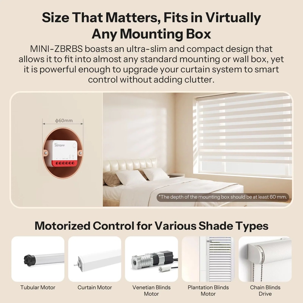 SONOFF Zigbee Roller Shutter Switch MINI-ZBRBS (4-Pack) 5
