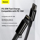 Baseus Cable Lightning to USB-A Tungsten Gold Series Braided 2.0m Black