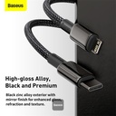Baseus Cable Lightning to USB-A Tungsten Gold Series Braided 2.0m Black