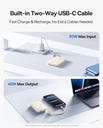 Baseus Powerbank 45W 10000mAh + Display EnerFill FC11 Beige