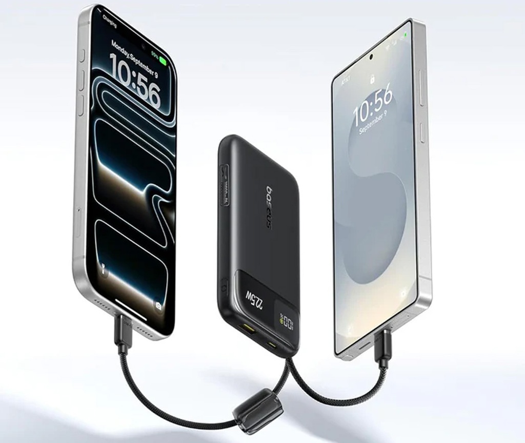Baseus Powerbank 22.5W 10000mAh + Display EnerFill FC11 Beige