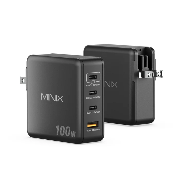 MINIX GaN Wall Charger 100W 3xUSB-C/1xUSB-A NEO P100