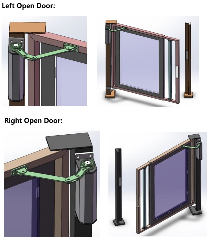 Zudsec Door Opener With Automatic Swing-Push Arm (Side Motor)