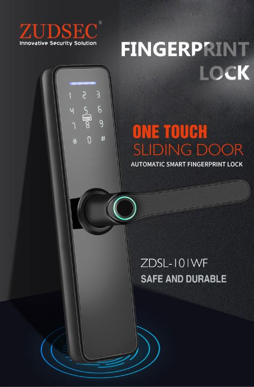 Zudsec Standalone Door Lock Metal With Fingerprint-WiFi
