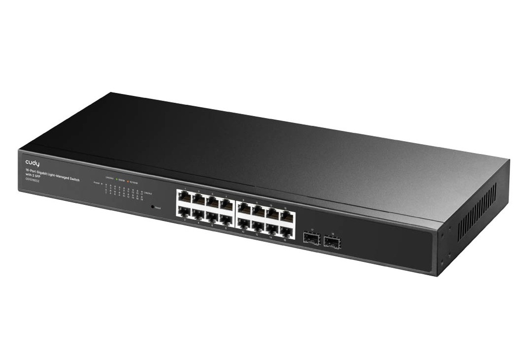 Cudy Switch Gigabit Ethernet Cloud Easy-Managed 16-Port + 2SFP GS1016ES2
