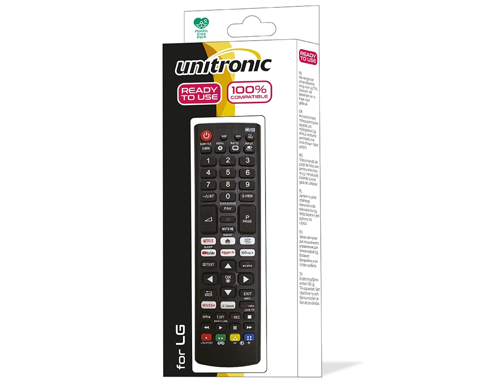 Unitronic Remote Control TV Replacement LG Smart (same as original)