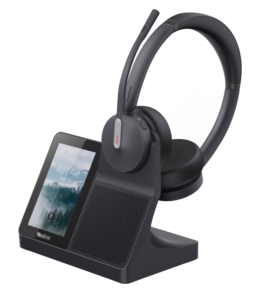 Yealink Headset Wireless Dual-Mode DECT/Bluetooth 3-Mic NC with Basestation WH64 Workstation Dual Teams