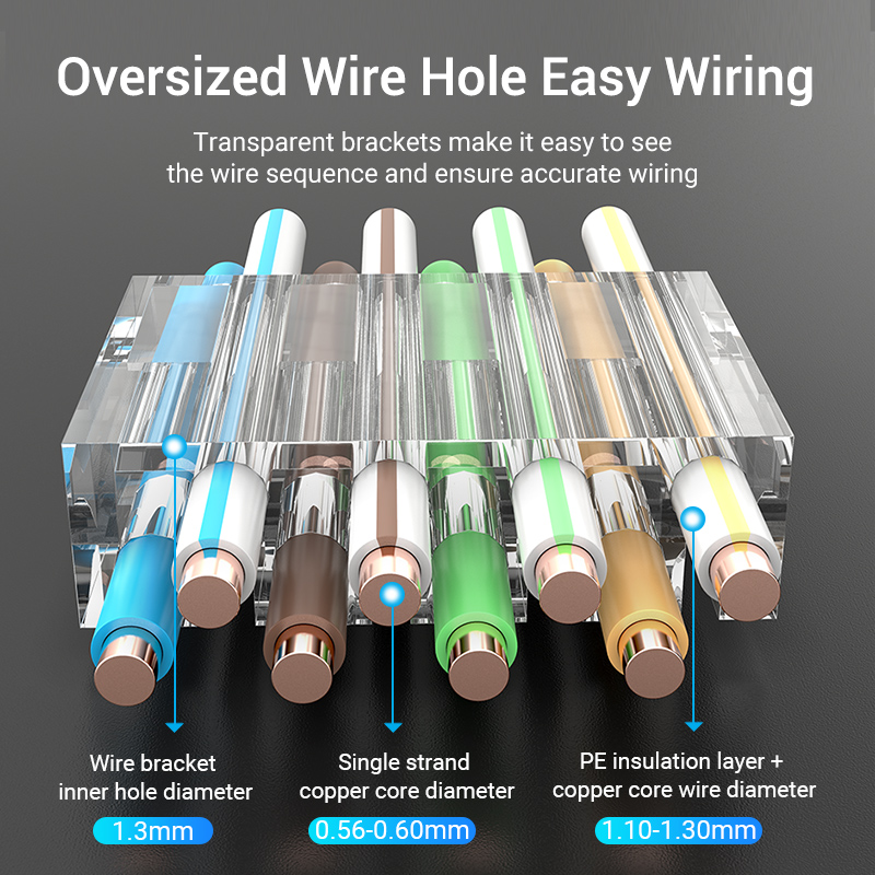 Vention NETWORK Connectors CAT6A FTP Modular Plug IDFR0-50 (50-Pack)