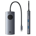Vention HUB USB-C 3.2 Gen1/8K-HDMI/Gb/PD + LED Display & Switch TQZHB